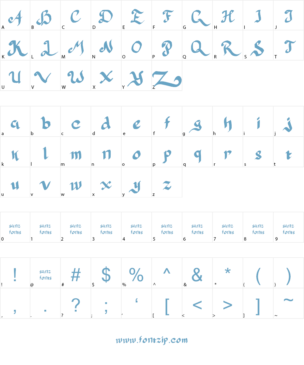 Pulang dari Paris Font Character